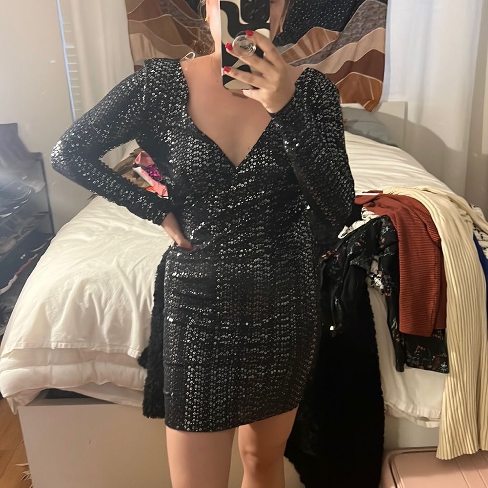Sparkly black dress